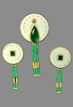 Load image into Gallery viewer, Prof. Michael Zobel Original Emerald Set Of Pendant & Earrings