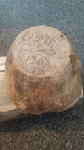 Load image into Gallery viewer, Antique Swedish Root Bowl, Hand-Turned, Thin-Walled, Rare 1868
