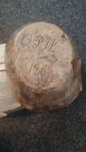 Load image into Gallery viewer, Antique Swedish Root Bowl, Hand-Turned, Thin-Walled, Rare 1868