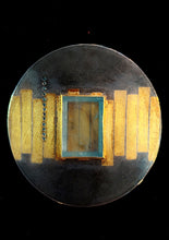 Load image into Gallery viewer, Michael Zobel Original Brooch and Pendant with aquamarine contemporary cut and blue diamonds