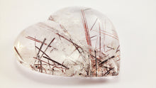 Load image into Gallery viewer, Amazing Rutilated and Tourmalinated Quartz Heart