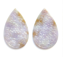 Load image into Gallery viewer, jadeite lavender handcarved drops
