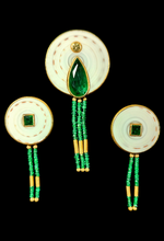 Load image into Gallery viewer, Prof. Michael Zobel Original Emerald Set Of Pendant &amp; Earrings
