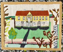 Load image into Gallery viewer, Vintage Swedish Tapestry 1983 by Luna Bylander – Handwoven Textile Art "SOLBO" Manor House, Signed 40x30 cm

