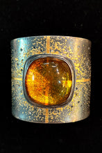 Load image into Gallery viewer, Michael Zobel Original Cuff with amber and diamonds by ahoyart
