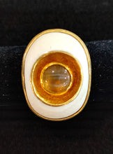 Load image into Gallery viewer, ring with Chrysoberyl Cat&#39;s Eye and Mammoth by michael zobel
