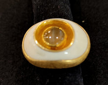 Load image into Gallery viewer, ring with Chrysoberyl Cat&#39;s Eye and Mammoth by michael zobel
