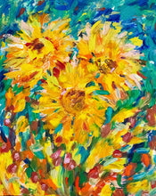 Load image into Gallery viewer, Sunflowers by heike murolo offered by ahoyart gallery
