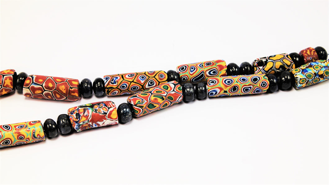 Millefiori Antique Beads with Sapphire