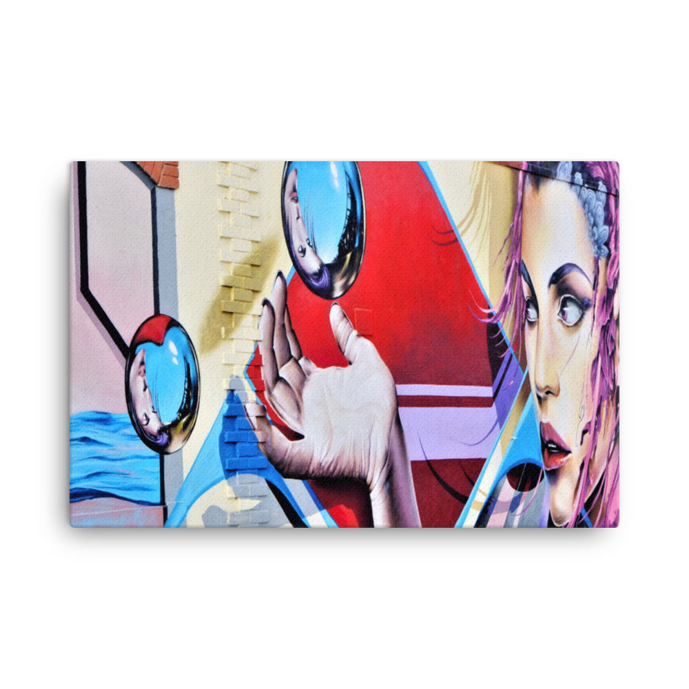 Graffiti Women Canvas Print