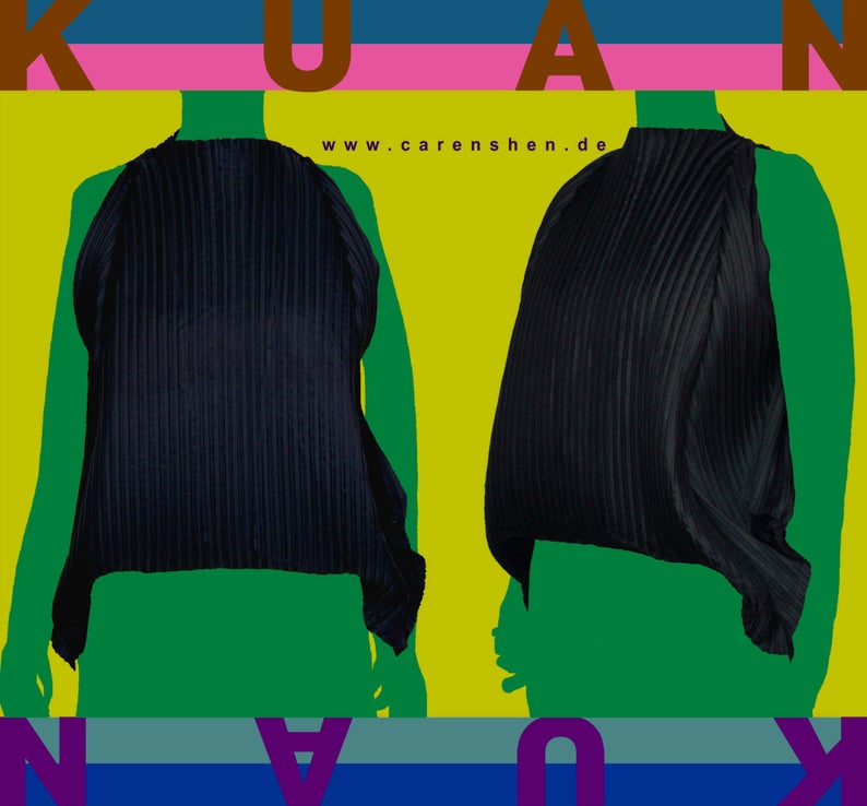 Pleated Top without Sleeves Kuan by caren shen for ahoyart