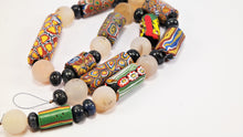 Load image into Gallery viewer, Millefiori Antique Beads with Rock Crystal and Sapphire
