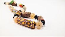 Load image into Gallery viewer, Millefiori Antique Beads with Rock Crystal and Sapphire
