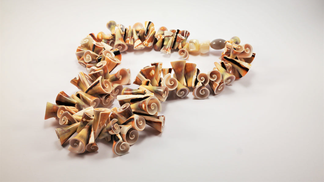 ARGONAUTS Collection - Beautiful Aesthetic Spiral Pattern Shell Necklace