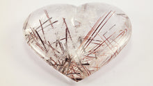 Load image into Gallery viewer, Amazing Rutilated and Tourmalinated Quartz Heart
