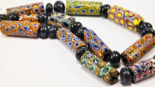 Load image into Gallery viewer, Venetian Antique Millefiori Beads with Sapphire
